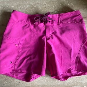 ATHLETA WOMENS BOARD SHORTS Swimsuit Pink / Purple SIZE 0